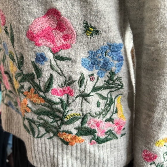 LOGG by H&M Embroidered Floral Wool Sweater - Picture 4 of 11
